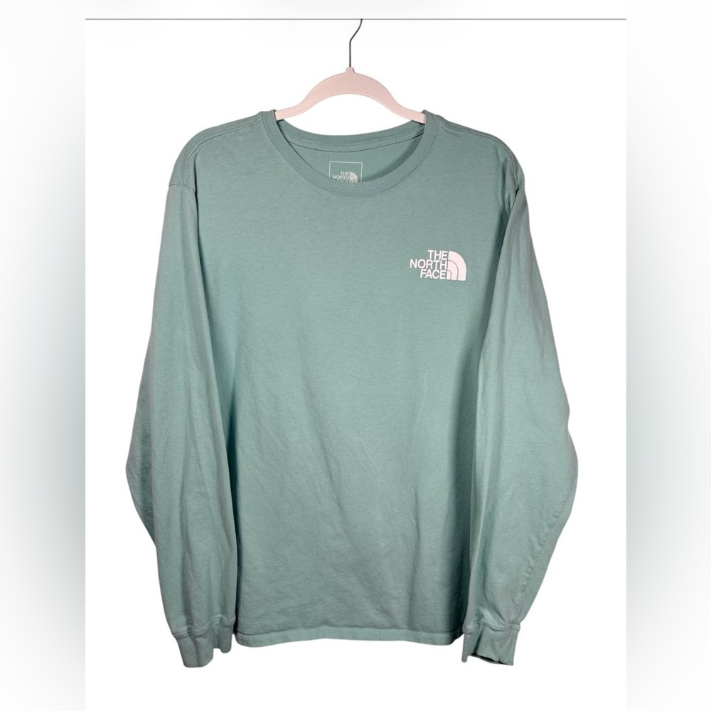 The North Face Seafoam Blue Mens Long Sleeve T-Shirt Size Large